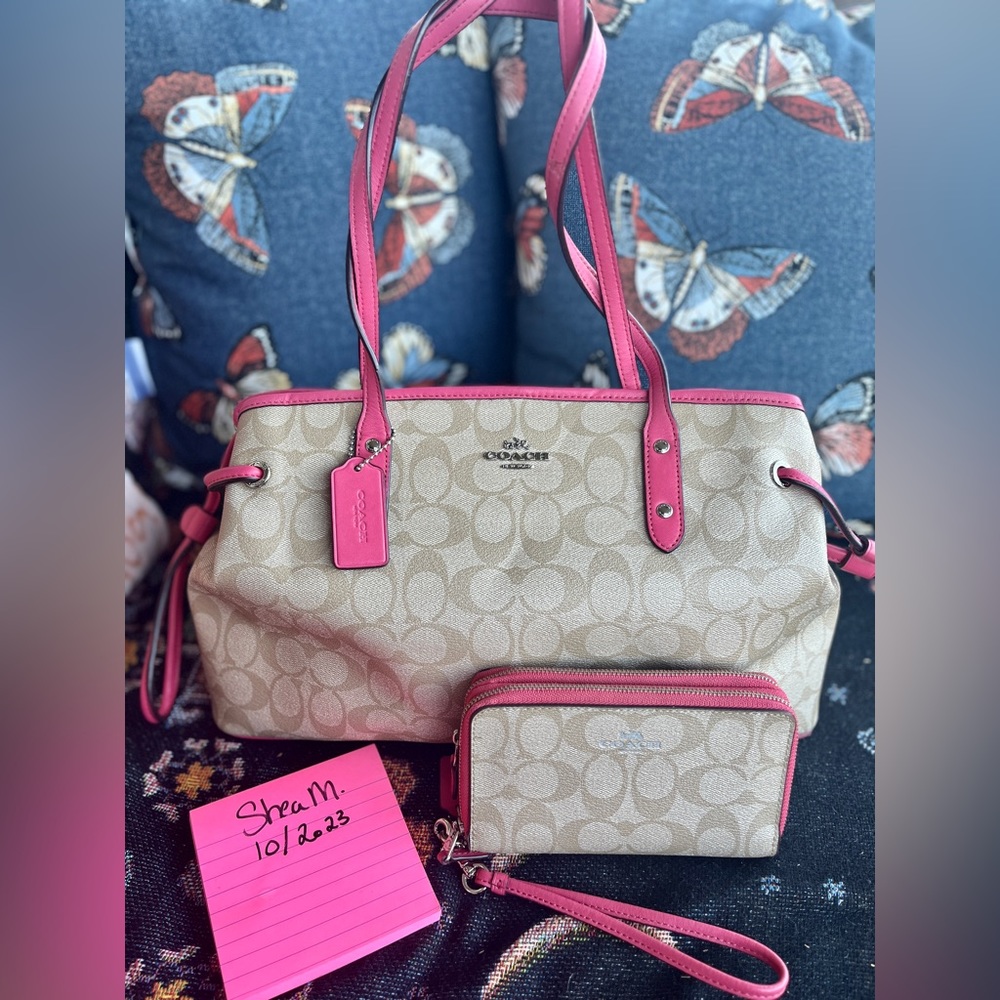 Coach bag and matching wallet